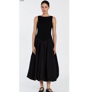 DISSH James Black Bubble Midi Dress Size 2 - NWT